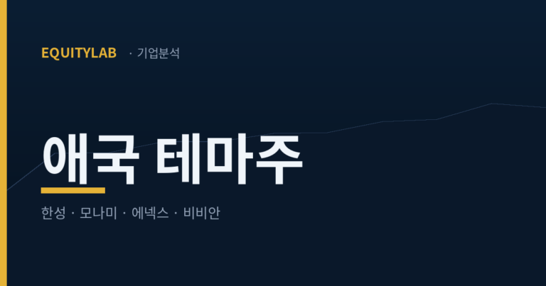 애국 테마주 상한가 — 게맛살·볼펜 회사가 급등한 진짜 이유