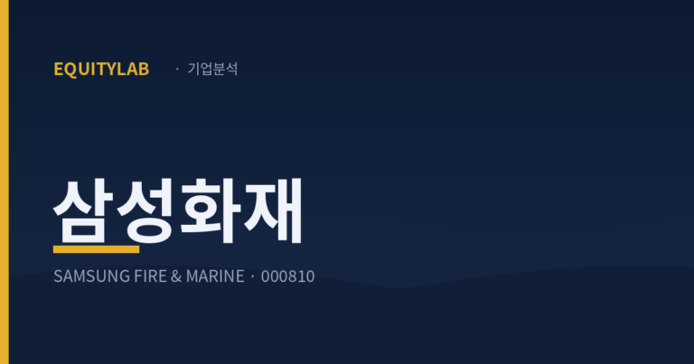 삼성화재 주가, 코스피가 무너진 날 나는 배당을 계산했다