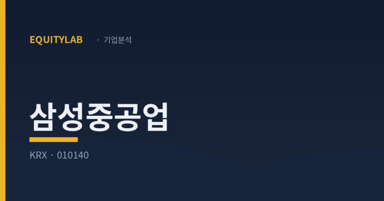삼성중공업 주가, 실적이 잔치인 날 나는 결손금을 봤다