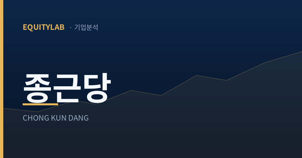종근당 주가, 같은 반년에 영업이익 두 개가 공시됐다 대표이미지