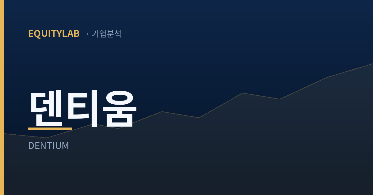 덴티움 기업분석 대표이미지 — 에쿼티랩