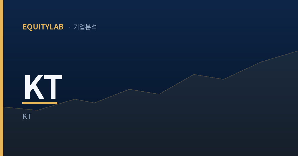 KT 주가 분석 — 에쿼티랩 기업분석 대표이미지