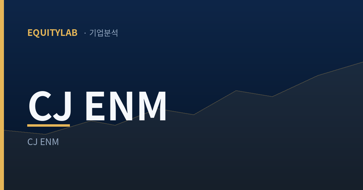 CJ ENM 주가와 지배주주 순이익을 다룬 글의 대표 이미지