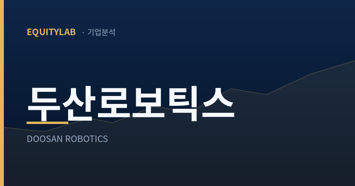 두산로보틱스 주가 분석 대표 이미지 — 에쿼티랩 기업분석