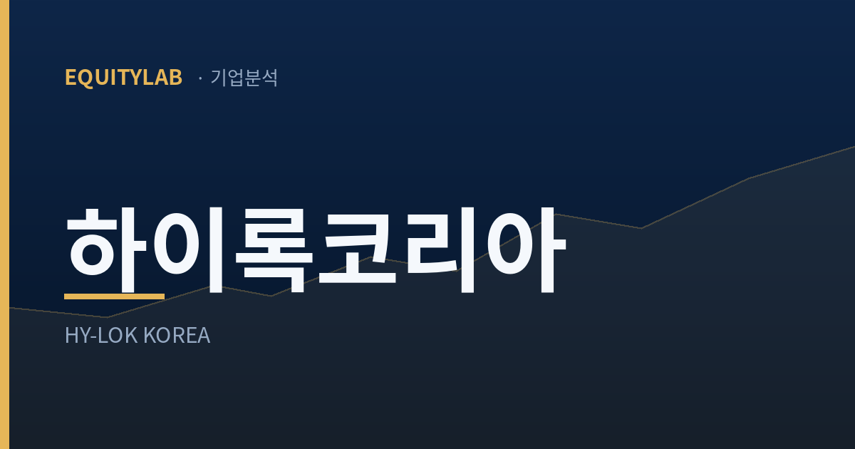 하이록코리아 주가: 늘어난 현금은 밖에서 오지 않았다