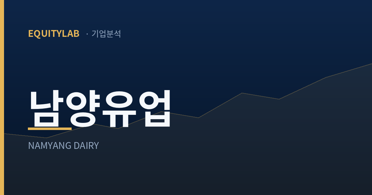 남양유업 주가: 자본의 37%는 땅값을 다시 적은 숫자다