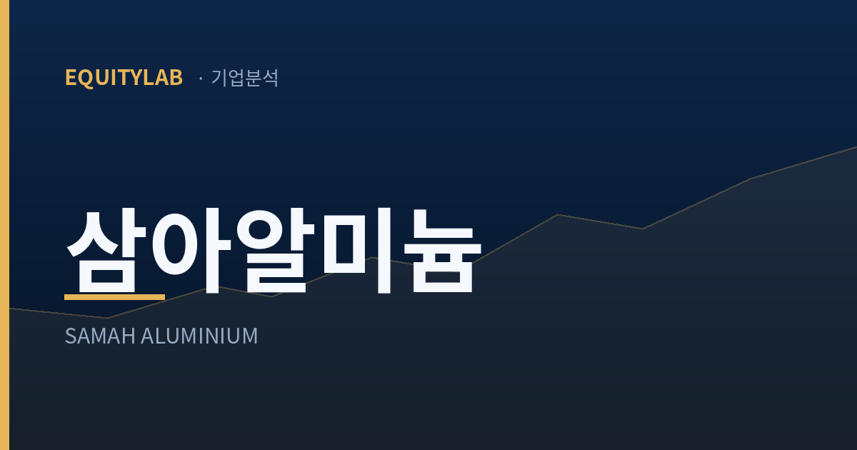 삼아알미늄 주가 분석 대표이미지