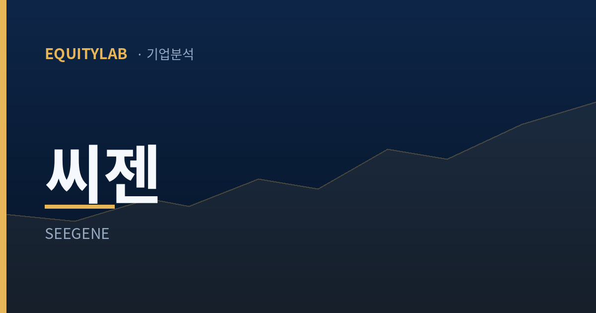 씨젠 — 에쿼티랩 기업분석 대표 이미지