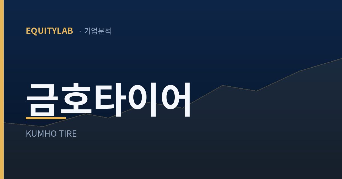 금호타이어 주가 글 대표 이미지, 에쿼티랩 기업분석