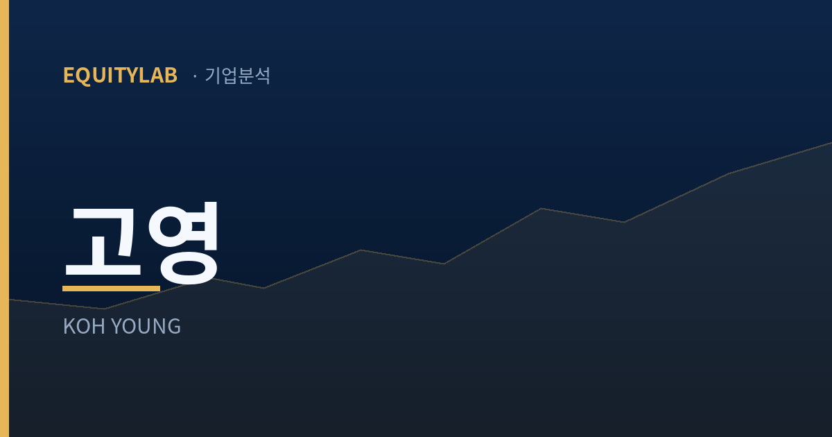 고영 자사주 처분 — 에쿼티랩 기업분석