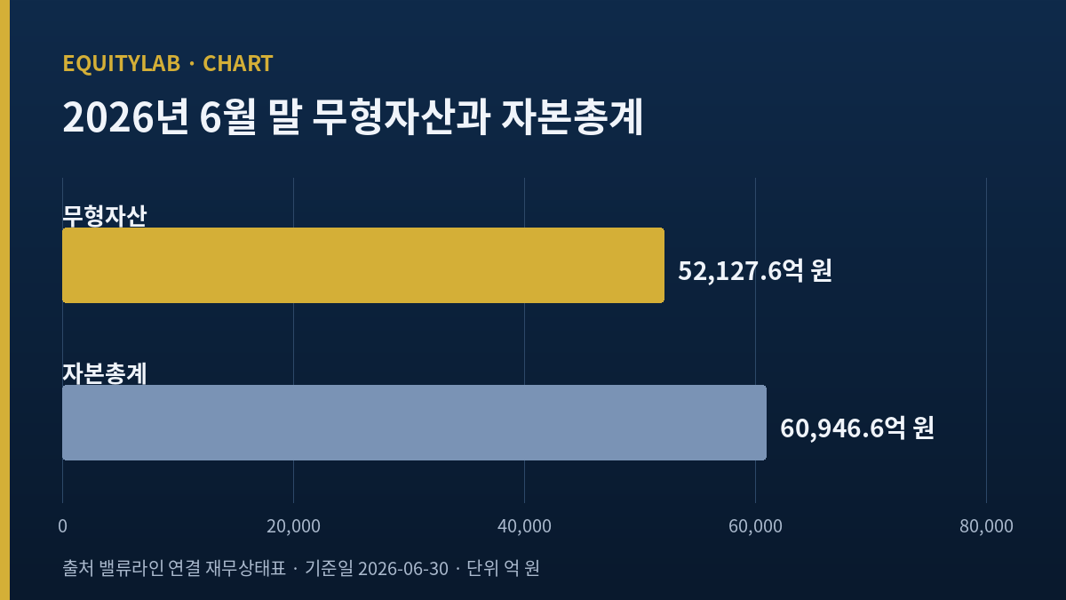 삼성에피스홀딩스 상반기 실적 무형자산과 자본총계 막대